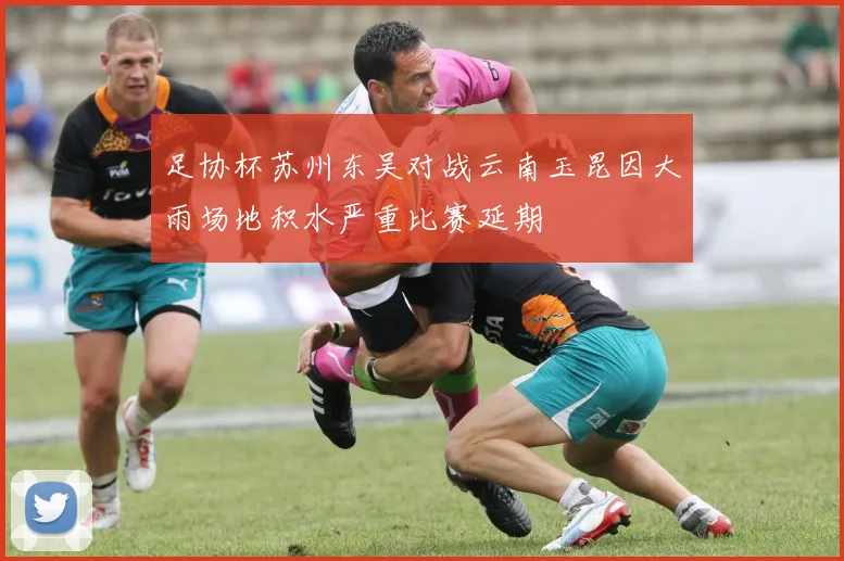 足协杯苏州东吴对战云南玉昆因大雨场地积水严重比赛延期